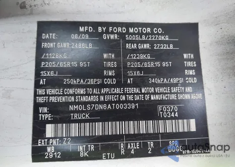 2010 Ford Transit Connect Xlt из США, поврежденный, VIN NM0LS7DN6AT003391